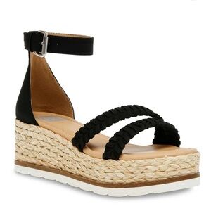 Dolce Vita Bannon Black Platform Espadrille Size 10